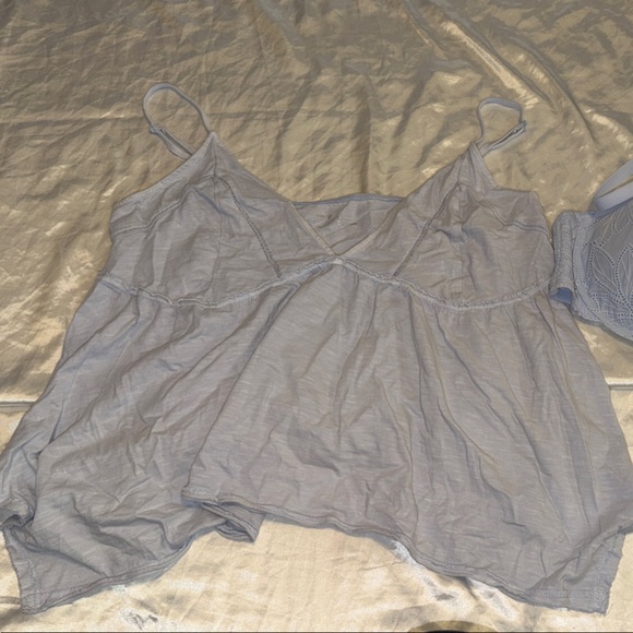 Aerie Boho baby doll top and Bra xxl blue - Picture 1 of 6